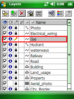 Layer Properties > List handling on the Layers dialog box
