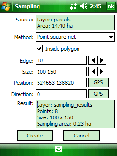 sampling_dialog_box