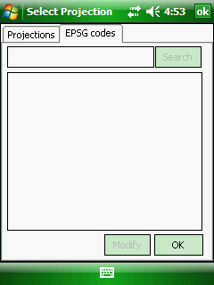 SelectProjectionEPSG