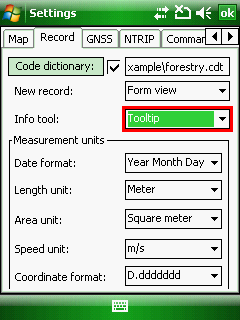 Tooltip-Setting